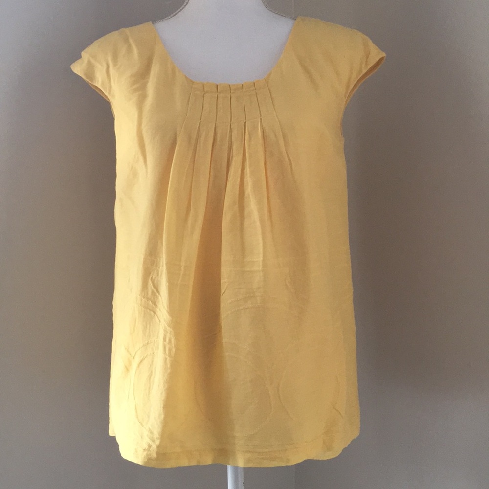 Vince cotton silk blend cap sleeve top